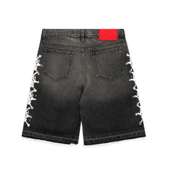 SP5DER BLACK WEBSTONE DENIM SHORTS