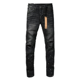 KSUBI PAINT SPLATTER RIPPED JEANS BLACK