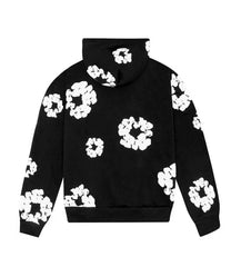 DENIM TEARS BLACK/WHITE COTTON WREATH HOODIE