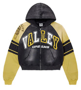 VALE FORVER LETHAL ZIP HOODIE BLACK/YELLOW