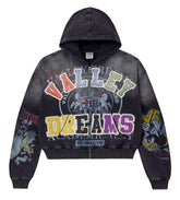 VALE FOREVER BLASTED ZIP UP HOODIE