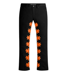 LOST SHDWS DENIM PANT BLACK/ORANGE