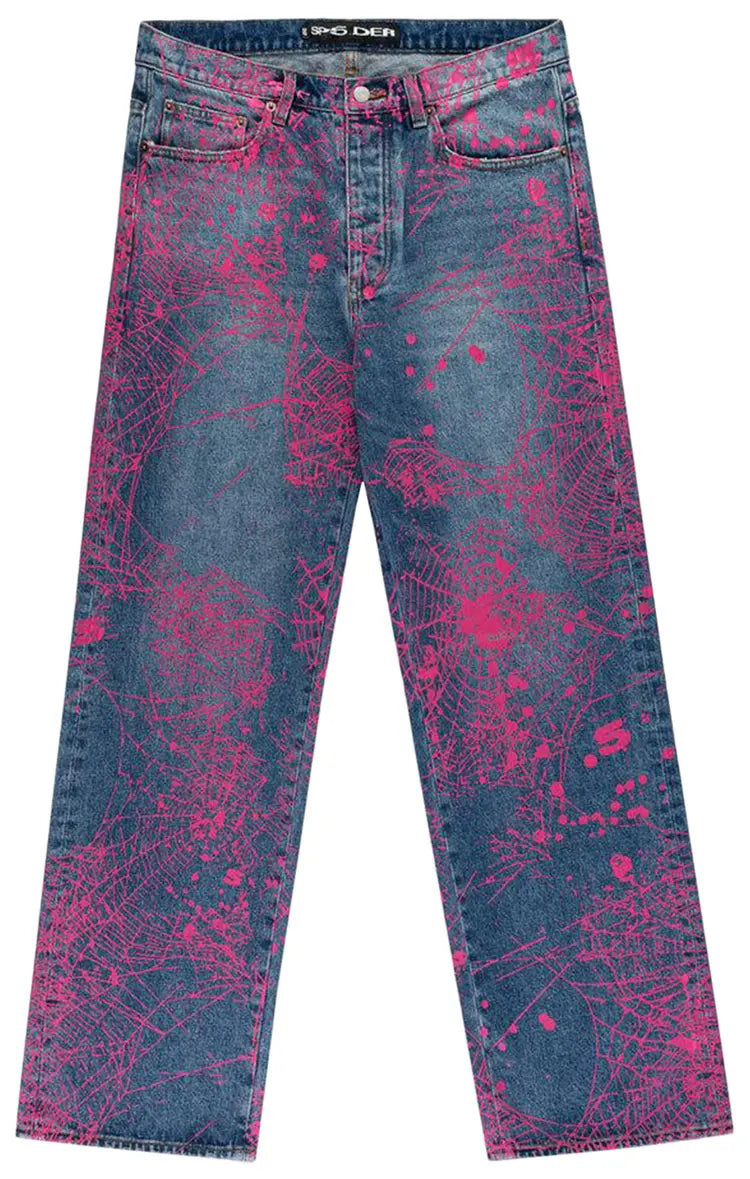 SP5DER V2 WEB DENIM ALL OVER WEB PINK