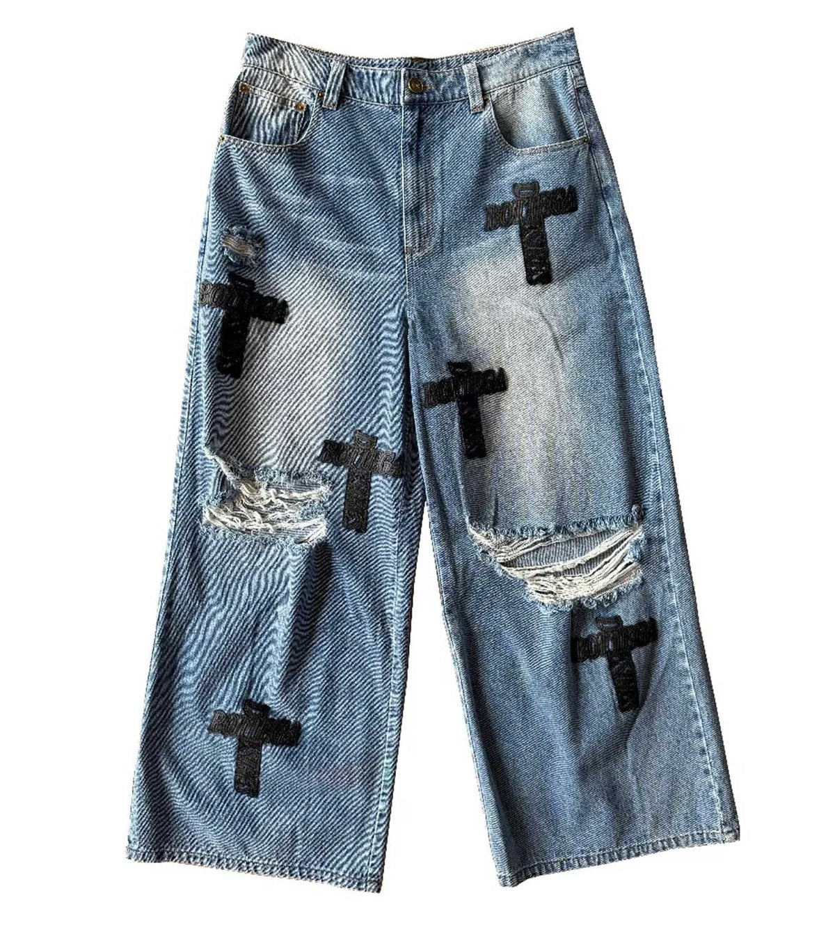 BOTTEGA DESIRES HOLY GRAIL BLUE DENIM PANTS