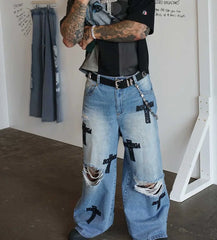 BOTTEGA DESIRES HOLY GRAIL BLUE DENIM PANTS