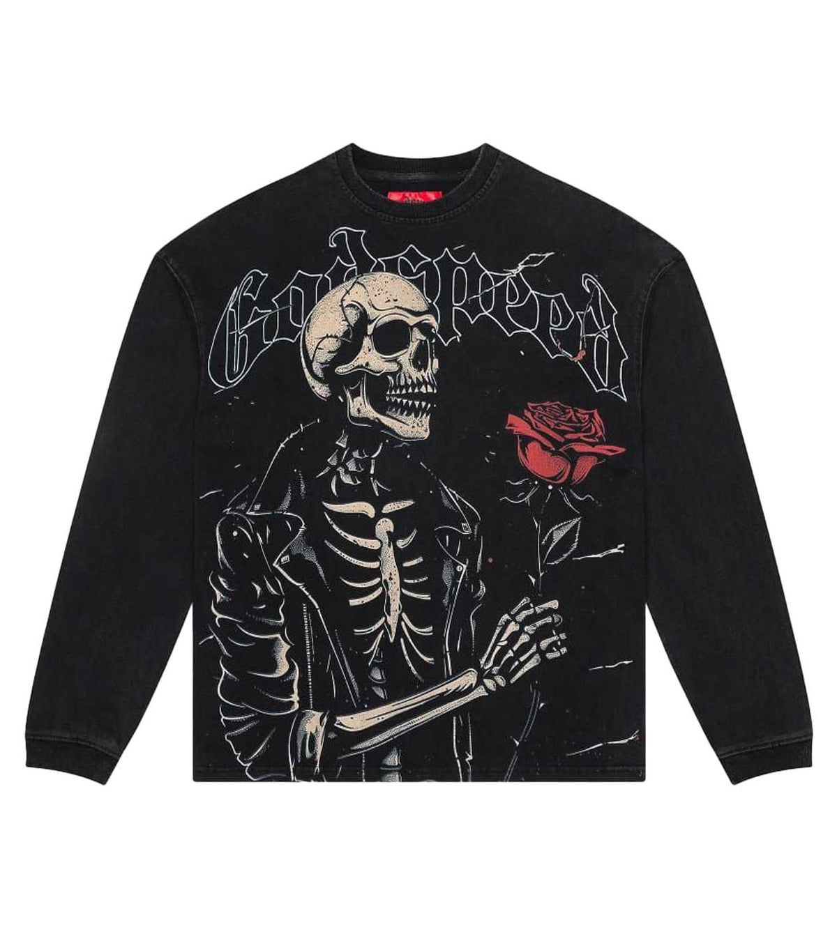 GODSPEED VALENTINE L/S TEE BLACK WASHED