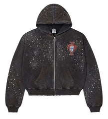 VALE FOREVER PLUTO CLUSTERED ZIP UP HOODIE