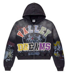VALE FOREVER BLASTED ZIP UP HOODIE