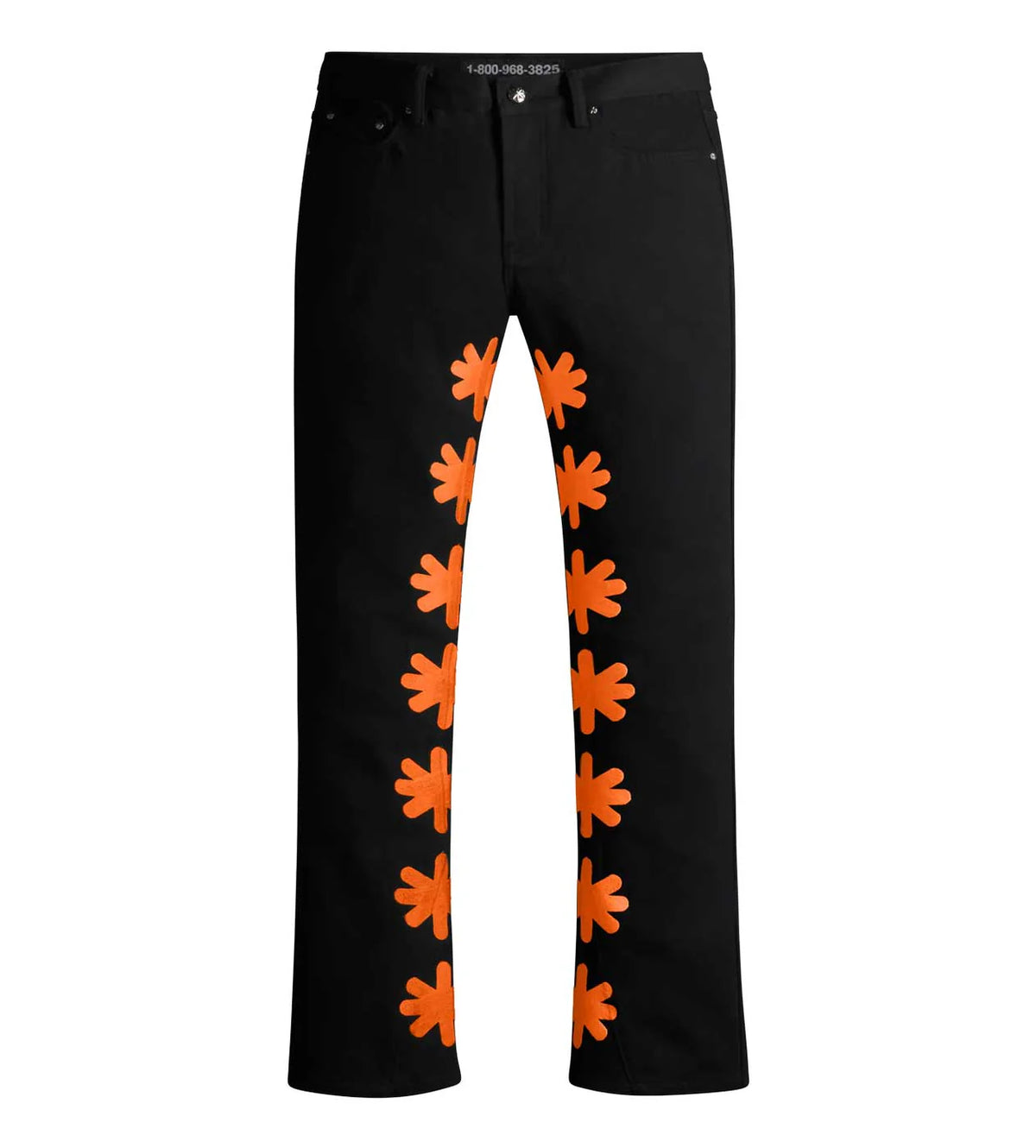 LOST SHDWS DENIM PANT BLACK/ORANGE