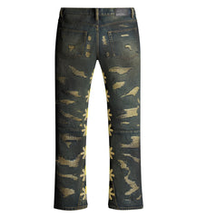 LOST SHDWS DSTROY DIRTY DENIM PANTS BONE