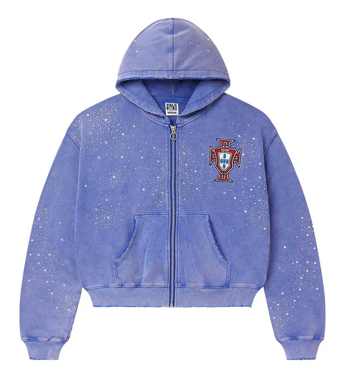VALE FOREVER SUN CLUSTERED ZIP HOODIE BLUE
